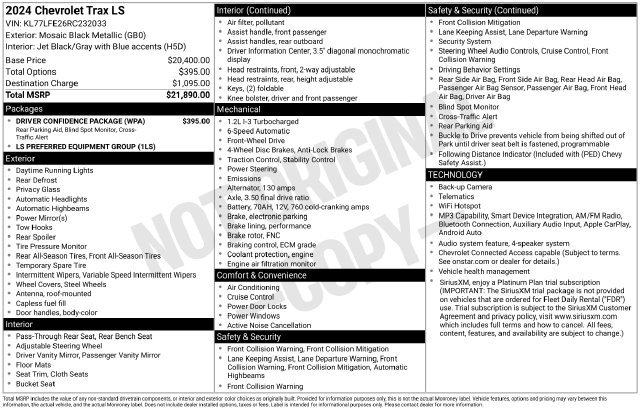 Used 2024 Chevrolet Trax LS w/ Driver Confidence Package FWD image 31