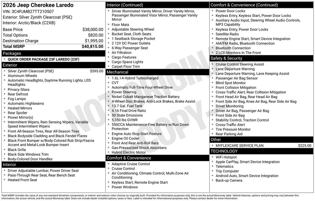 New 2026 Jeep Cherokee Laredo image 3