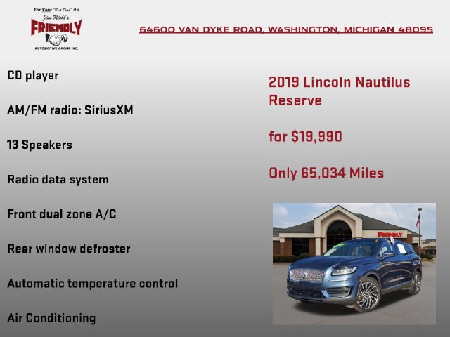 Used 2019 Lincoln Nautilus Reserve AWD/4WD image 10