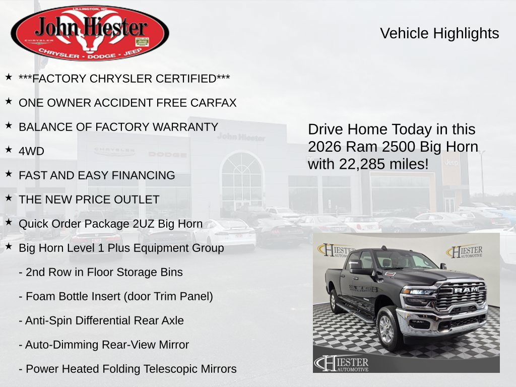 Certified 2026 RAM 2500 Big Horn AWD/4WD image 5