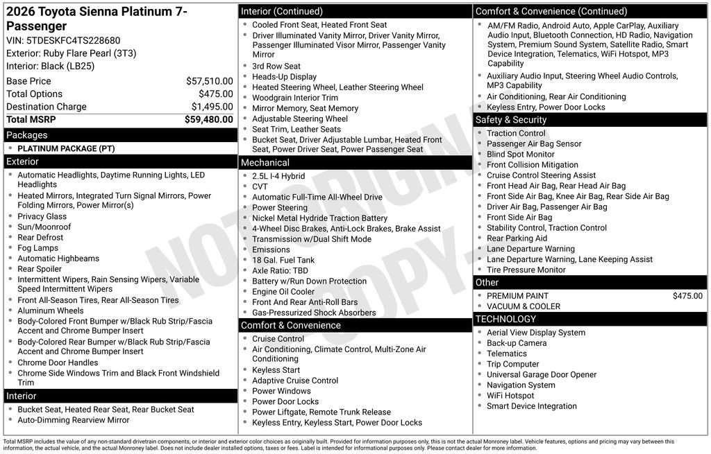 Used 2026 Toyota Sienna Platinum image 31
