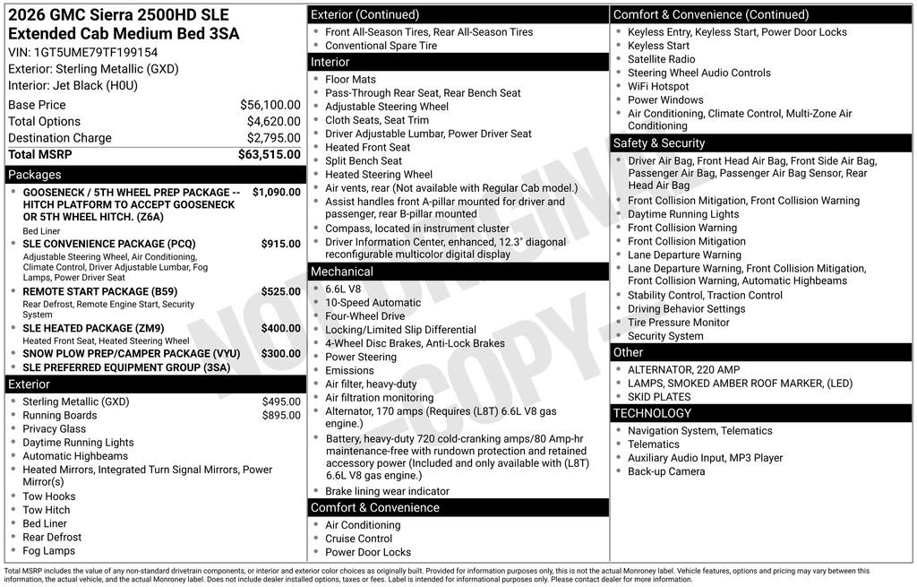 New 2026 GMC Sierra 2500 SLE AWD/4WD image 33