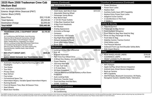 Certified 2025 RAM 2500 Tradesman AWD/4WD image 12
