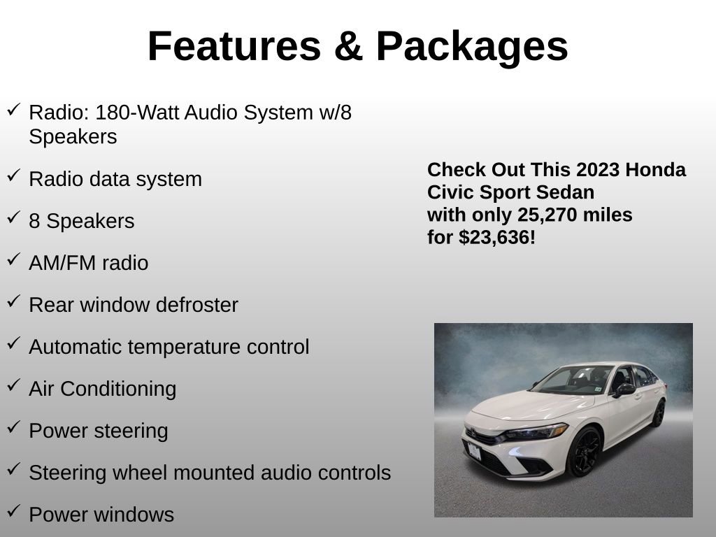 Certified 2023 Honda Civic Sport image 8
