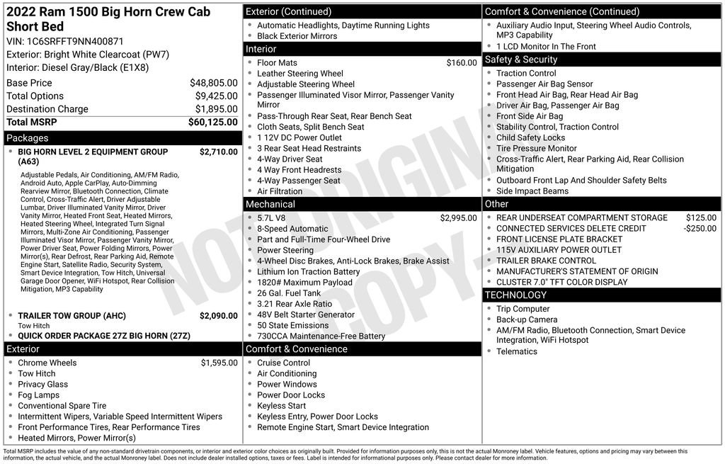 Used 2022 RAM 1500 Big Horn AWD/4WD image 5