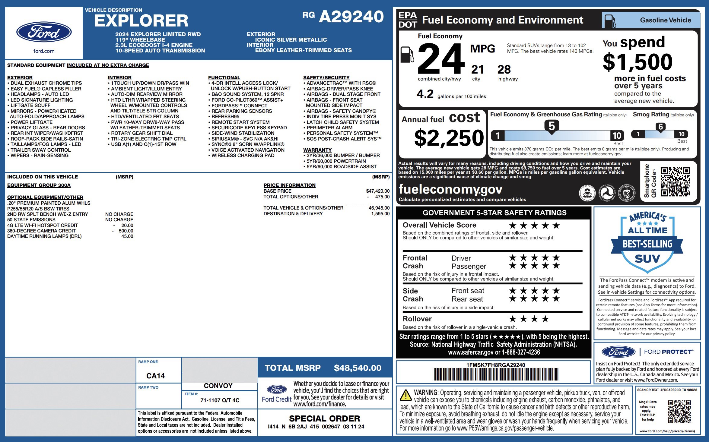 Used 2024 Ford Explorer Limited image 6