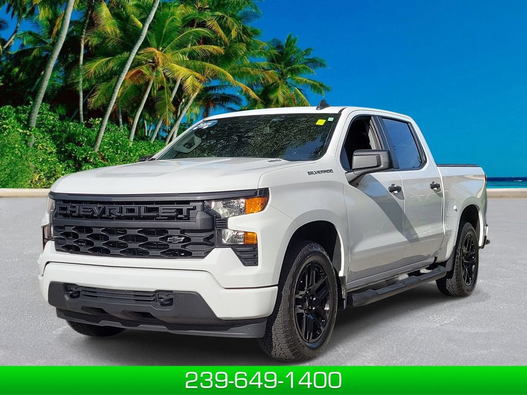 Certified 2025 Chevrolet Silverado 1500 Custom w/ Turbomax Blackout Package RWD image 1
