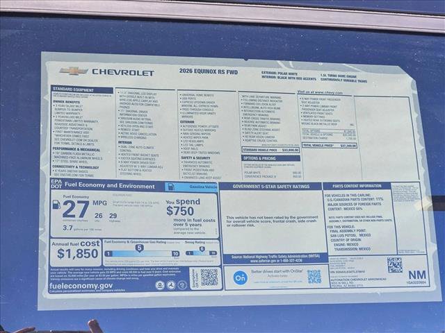 New 2026 Chevrolet Equinox RS w/ Convenience Package III image 16