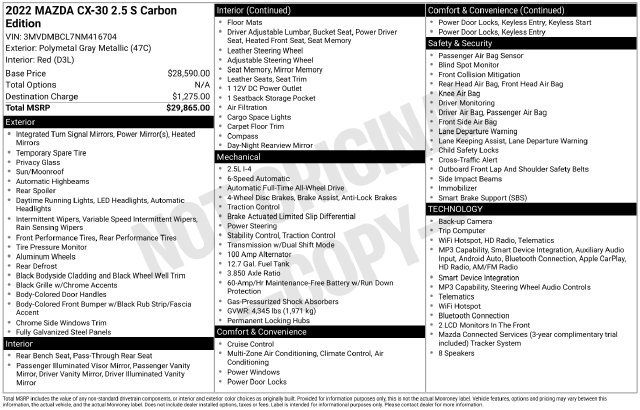 Used 2022 MAZDA CX-30 AWD 2.5 S w/ Preferred Package image 4