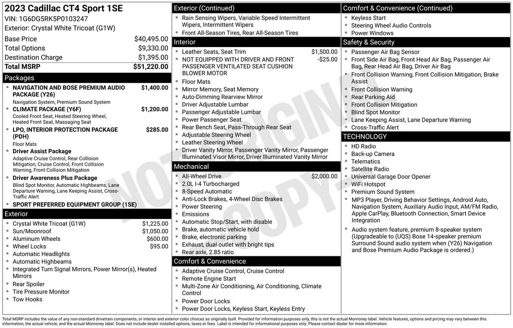 Certified 2023 Cadillac CT4 Sport AWD/4WD image 20