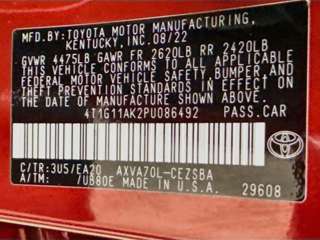 Certified 2023 Toyota Camry SE FWD image 30
