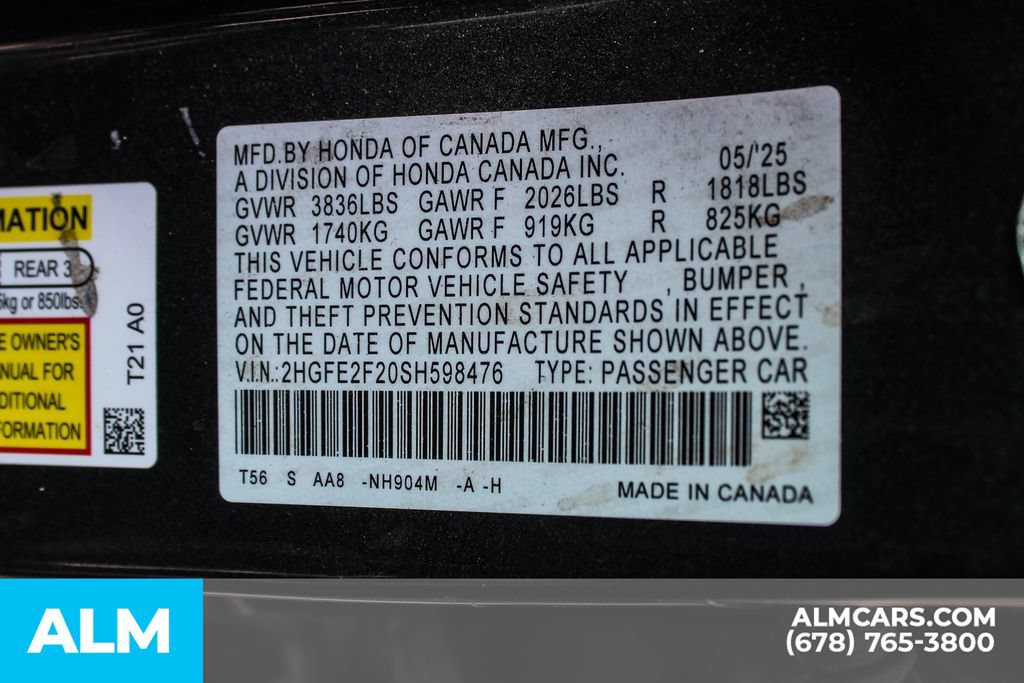 Used 2025 Honda Civic LX image 39