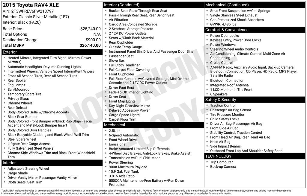 Used 2015 Toyota RAV4 XLE image 35