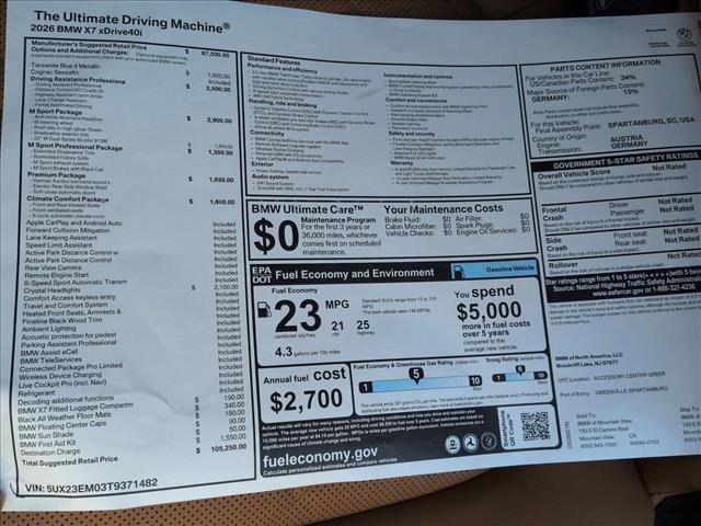 New 2026 BMW X7 xDrive40i image 18