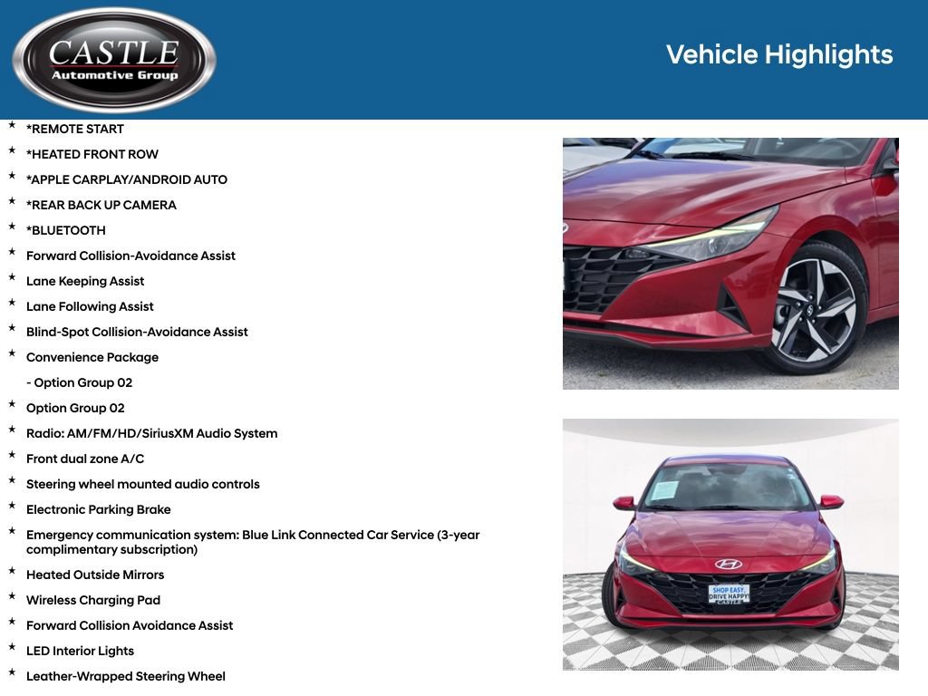 Used 2023 Hyundai Elantra SEL w/ Convenience Package FWD image 3