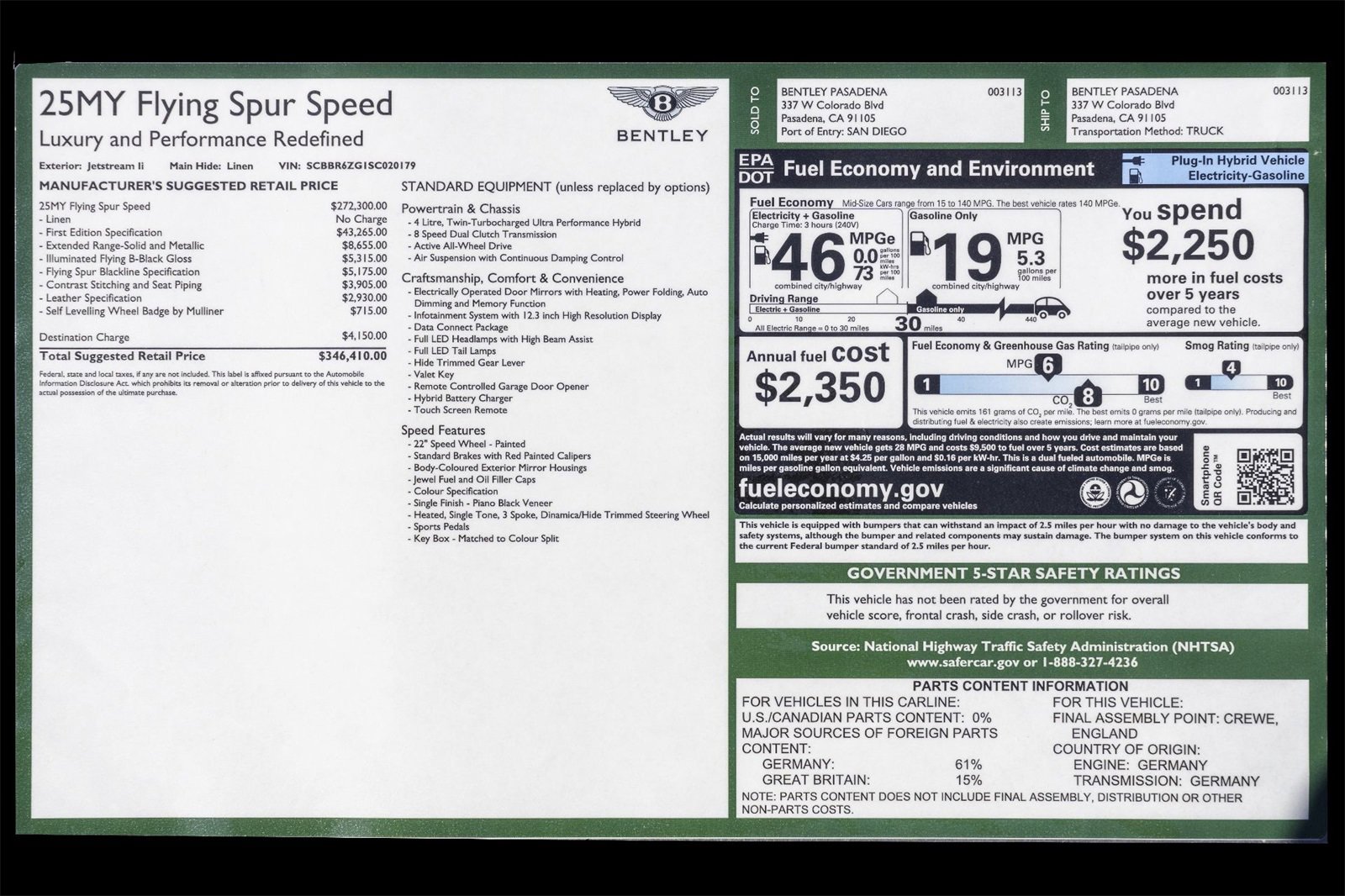 New 2025 Bentley Flying Spur Plug-In Hybrid image 30