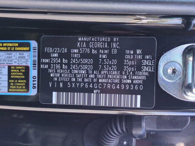 Certified 2024 Kia Telluride S w/ S Sunroof Package FWD image 37