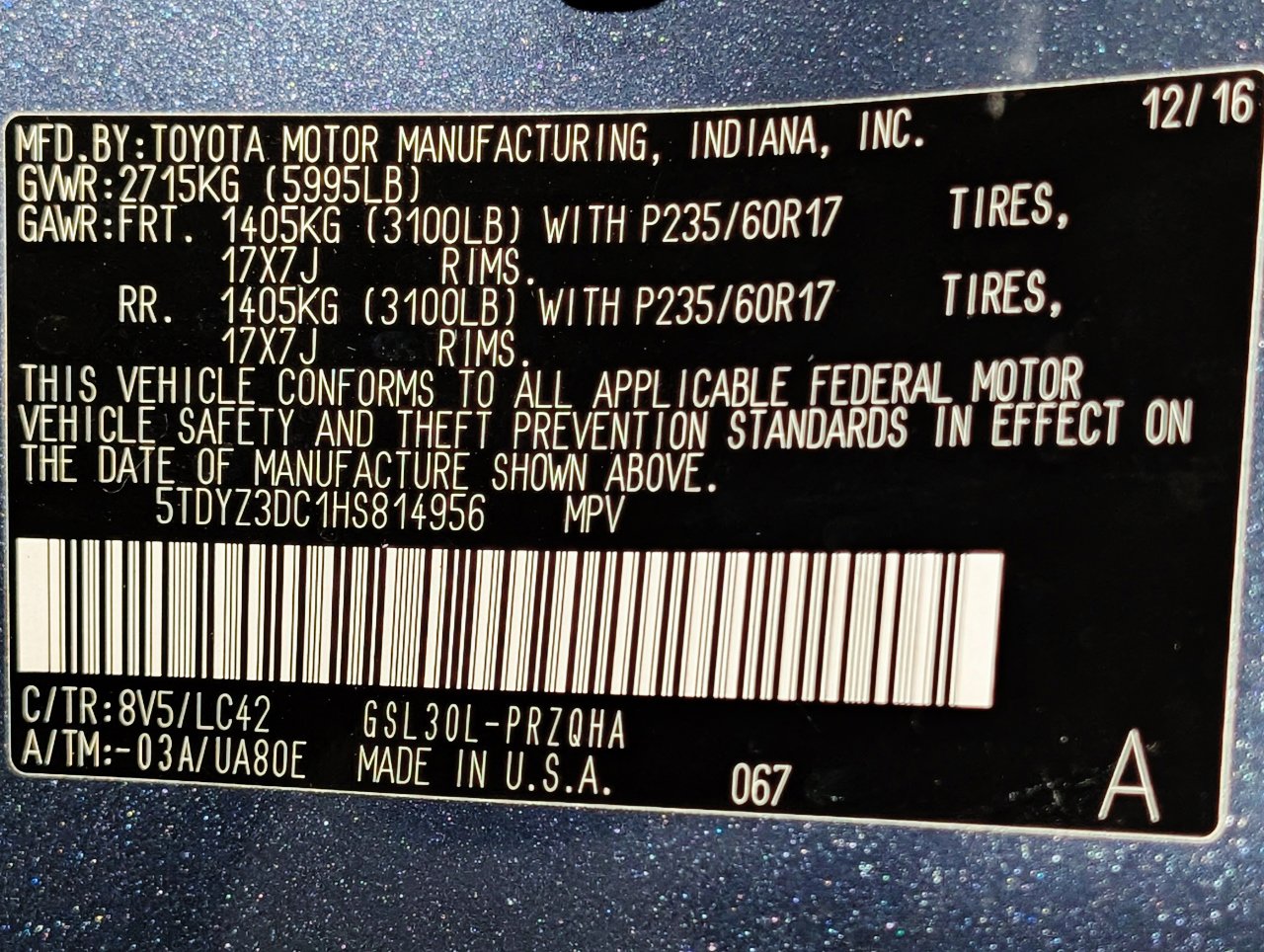 Used 2017 Toyota Sienna XLE image 61