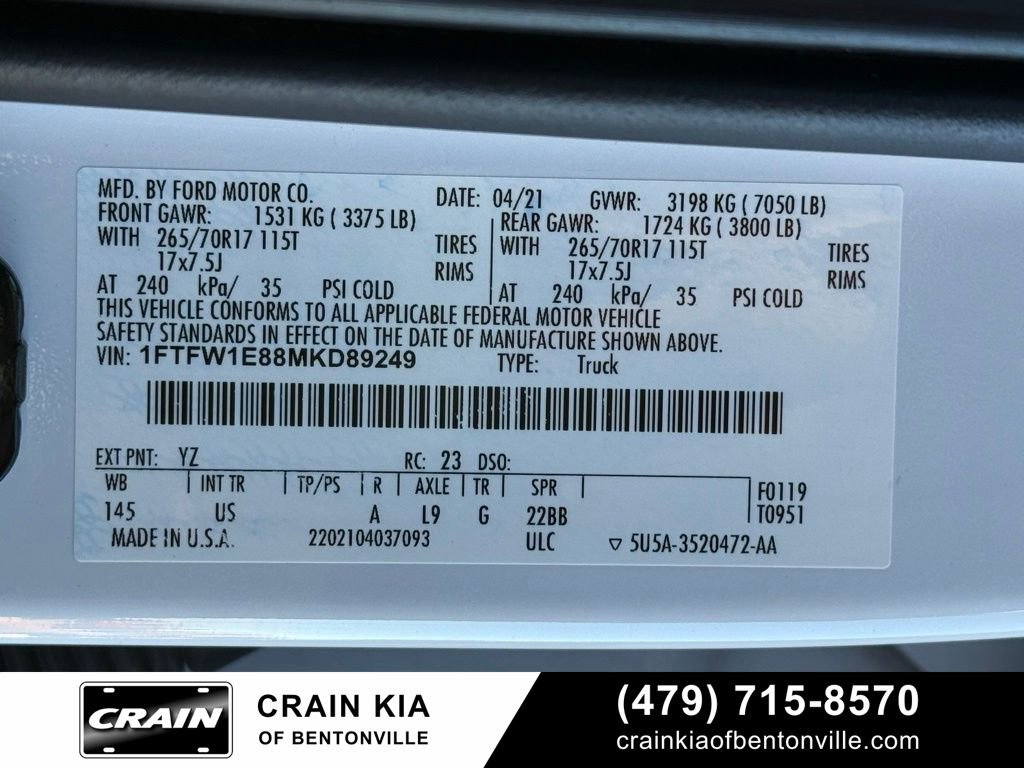 Used 2021 Ford F150 XLT image 35