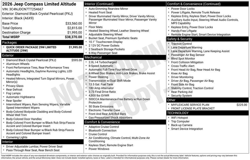 New 2026 Jeep Compass Limited AWD/4WD image 38