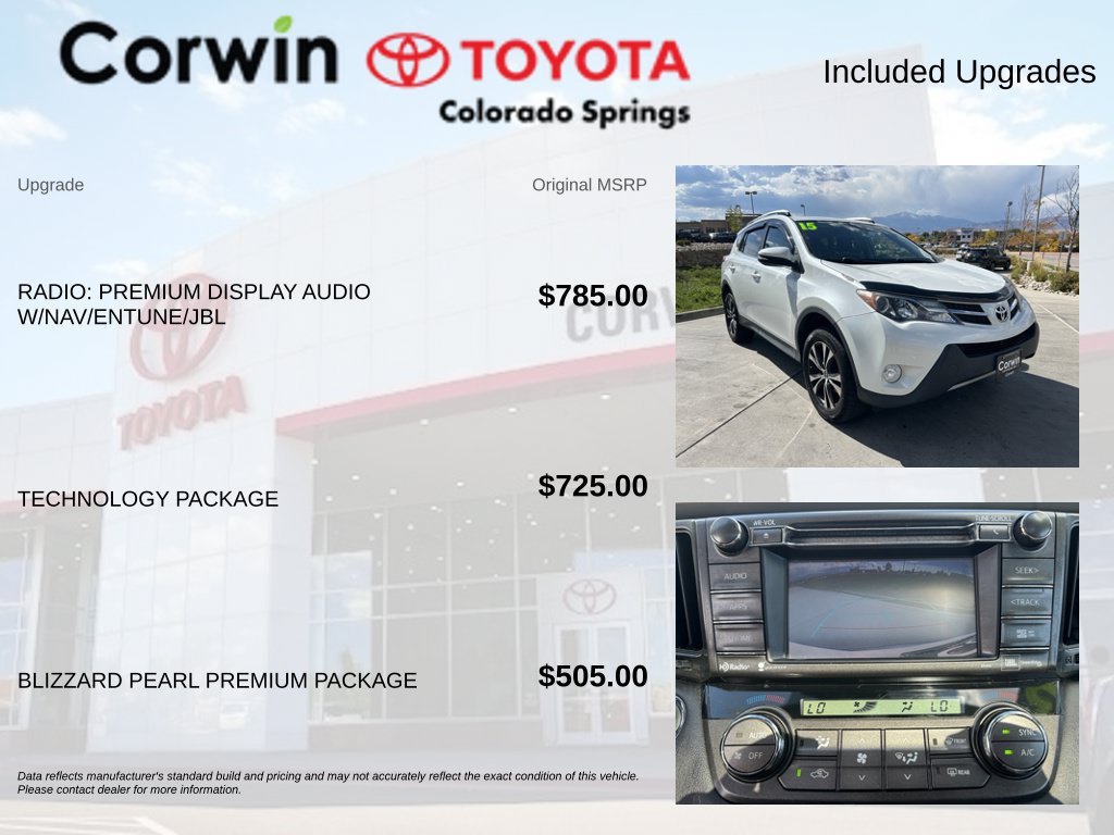 Used 2015 Toyota RAV4 Limited w/ Technology Package AWD/4WD image 4