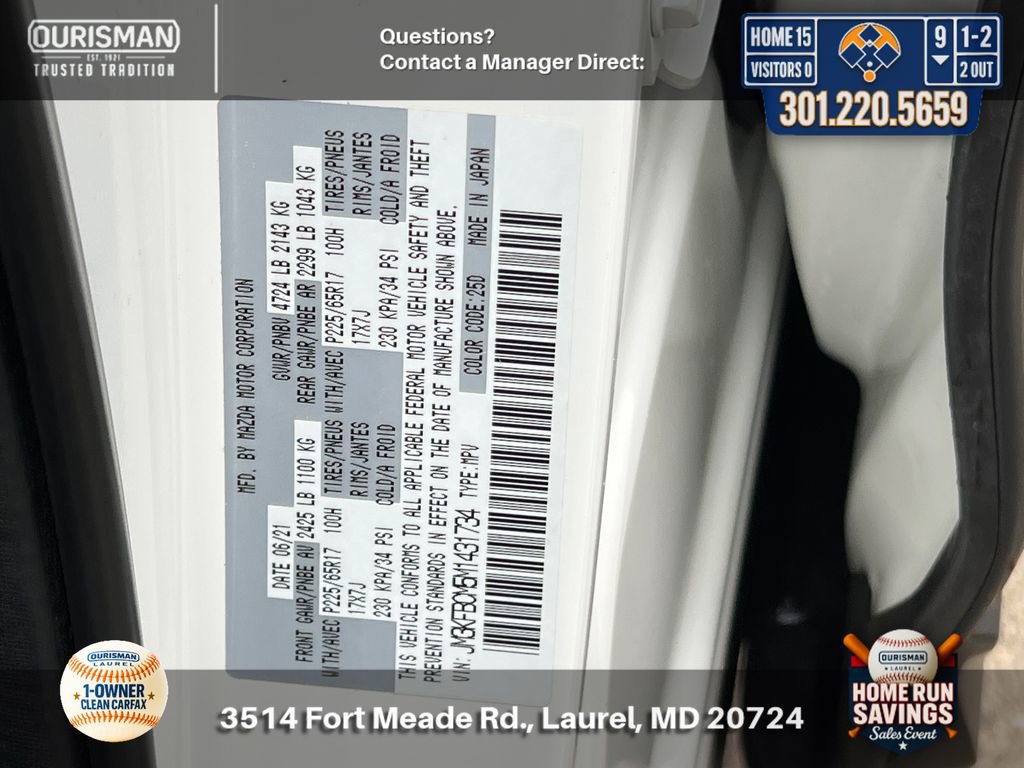 Used 2021 MAZDA CX-5 Touring w/ Touring Preferred SV Package image 33