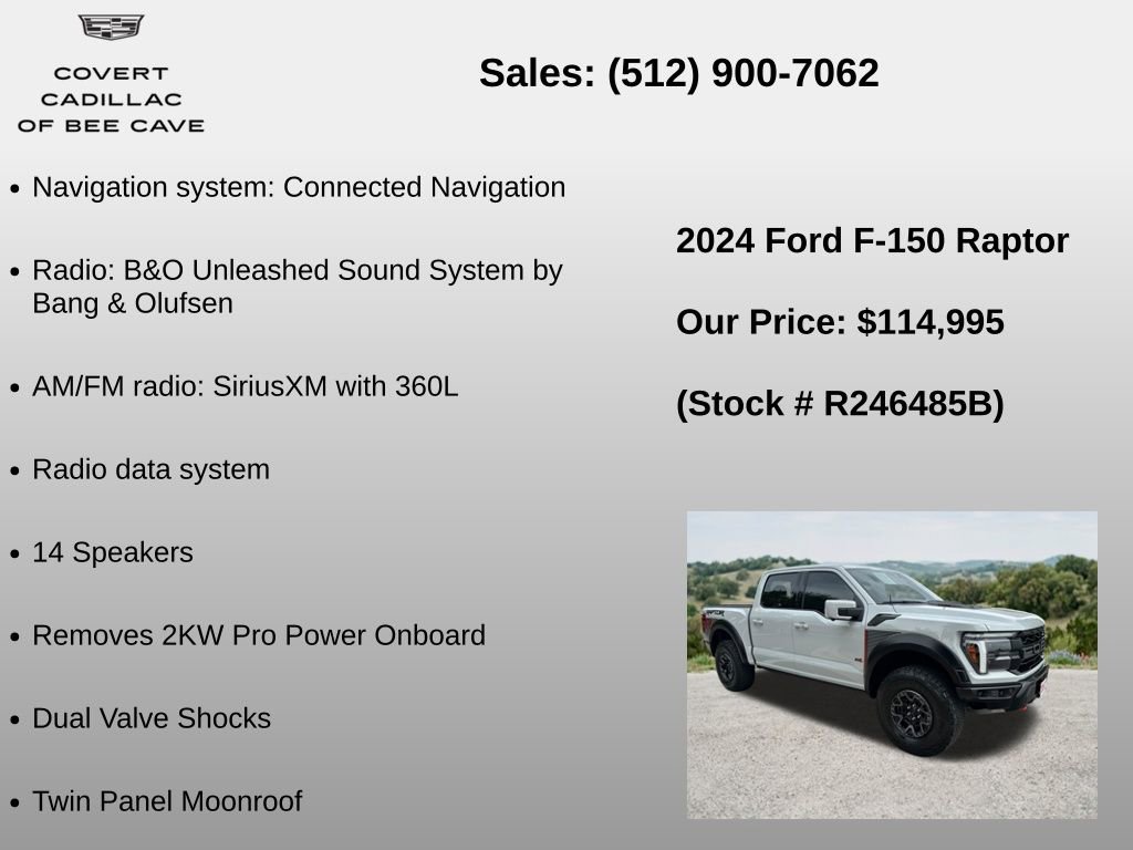 Used 2024 Ford F150 Raptor w/ Equipment Group 803A Raptor R AWD/4WD image 18