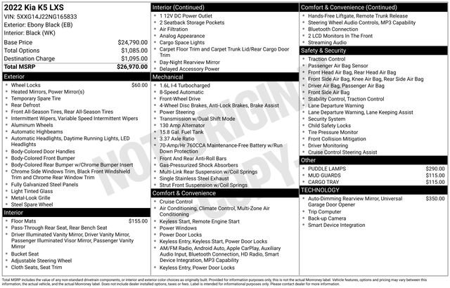 Used 2022 Kia K5 LXS FWD image 15