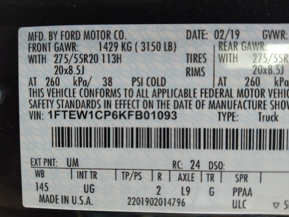 Used 2019 Ford F150 XLT w/ Equipment Group 302A Luxury image 33