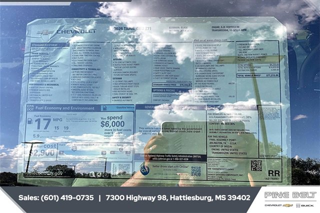 New 2026 Chevrolet Tahoe Z71 w/ Comfort Package image 12