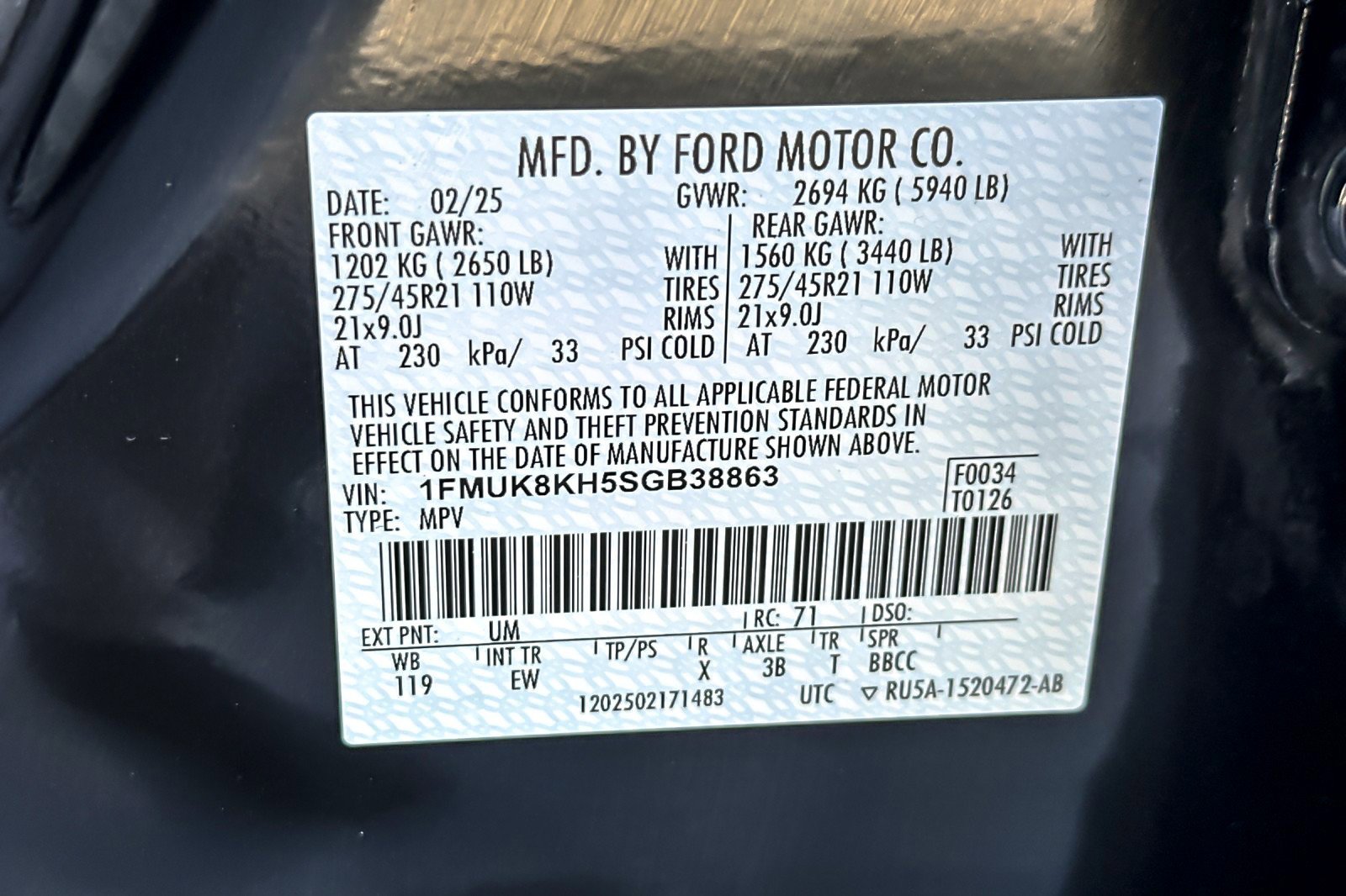 Used 2025 Ford Explorer ST-Line w/ ST-Line Street Pack image 28