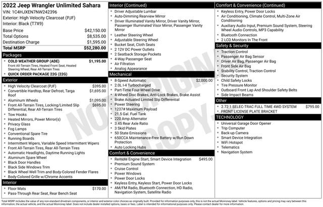 Used 2022 Jeep Wrangler Unlimited Sahara w/ Cold Weather Group image 29