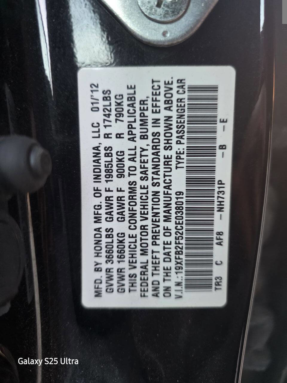 Used 2012 Honda Civic LX image 19
