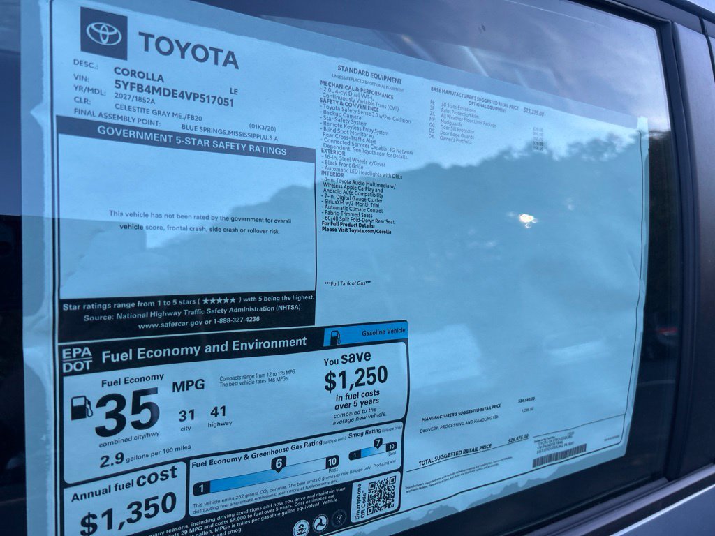 New 2027 Toyota Corolla LE FWD image 30