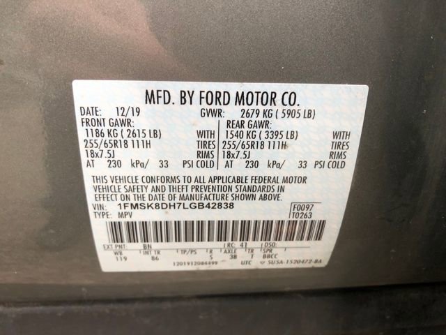 Certified 2020 Ford Explorer XLT w/ Comfort Package image 27