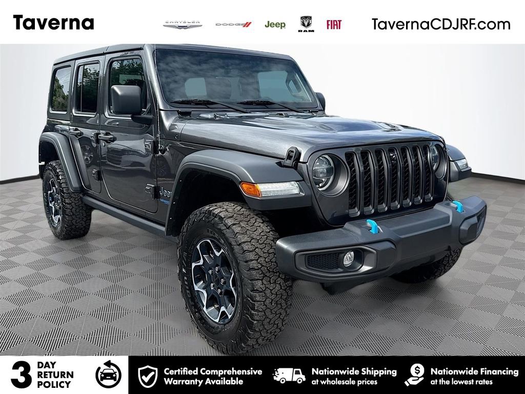 Used 2022 Jeep Wrangler Unlimited Rubicon 4xe w/ Cold Weather Group AWD/4WD image 1