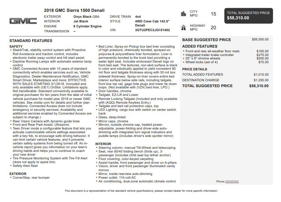 Certified 2018 GMC Sierra 1500 Denali AWD/4WD image 35