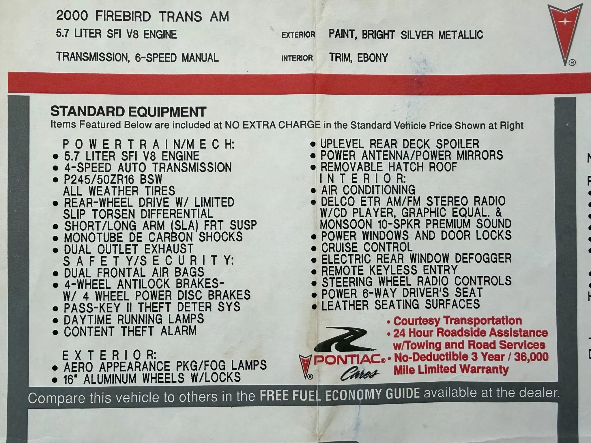 Used 2000 Pontiac Firebird Formula image 12