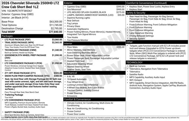 New 2026 Chevrolet Silverado 2500 LTZ w/ LTZ Plus Package AWD/4WD image 25