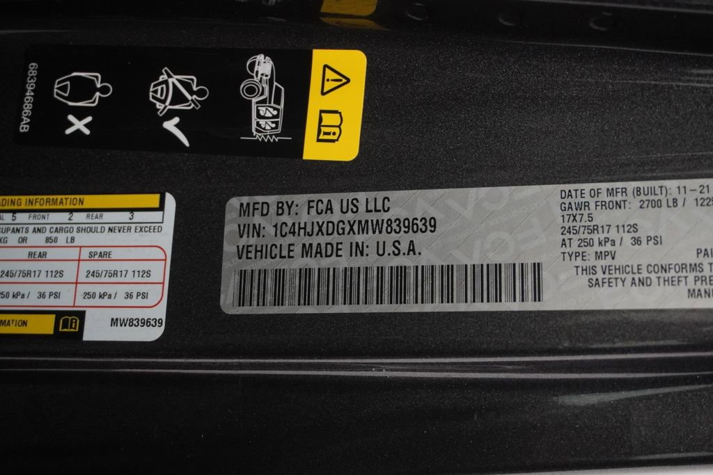 Certified 2021 Jeep Wrangler Unlimited Sport AWD/4WD image 54