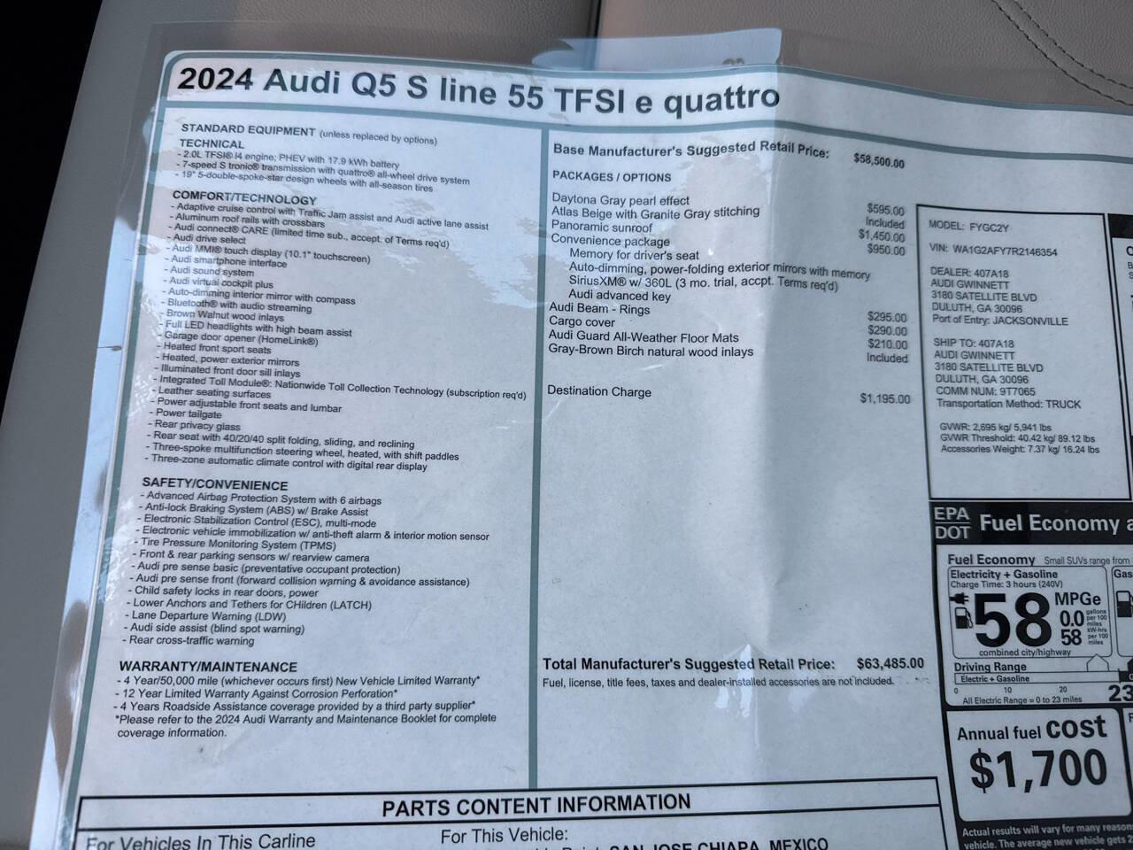 Used 2024 Audi Q5 e Premium w/ Convenience Package image 32