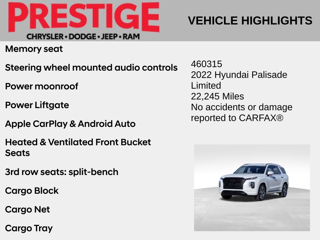 Used 2022 Hyundai Palisade Limited w/ Cargo Package FWD image 4