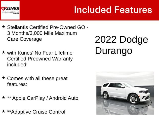 Certified 2022 Dodge Durango GT AWD/4WD image 4