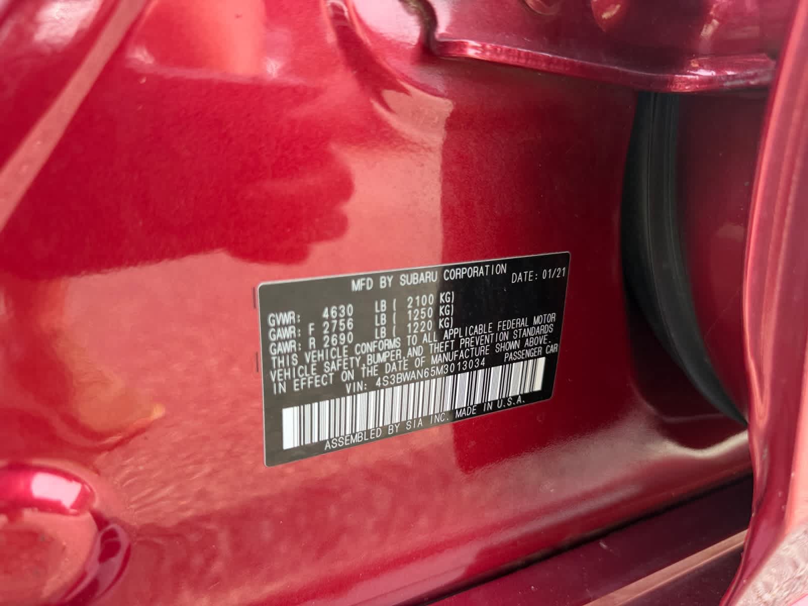 Certified 2021 Subaru Legacy Limited AWD/4WD image 16