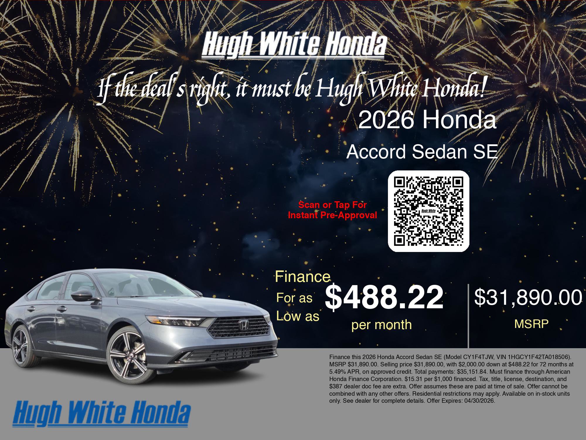 New 2026 Honda Accord SE image 7