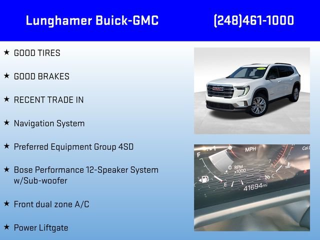Used 2024 GMC Acadia Elevation AWD/4WD image 6