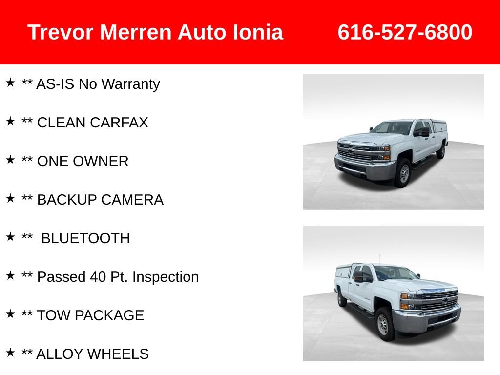 Used 2016 Chevrolet Silverado 2500 W/T w/ WT Fleet Convenience Package AWD/4WD image 8