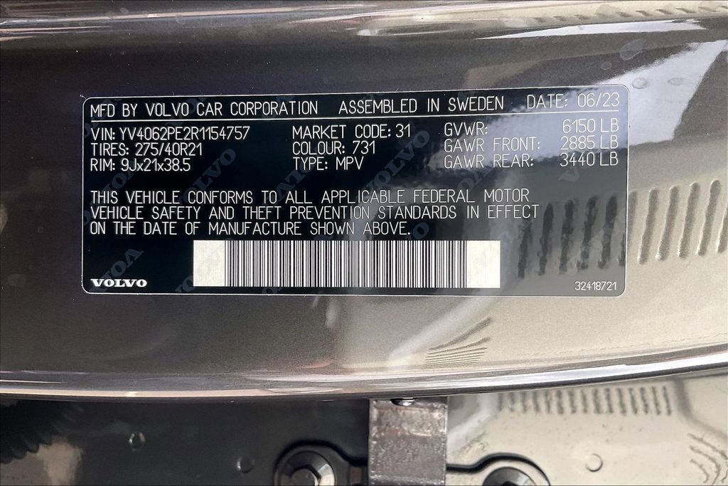 Used 2024 Volvo XC90 B6 Plus w/ Protection Package Premier image 32