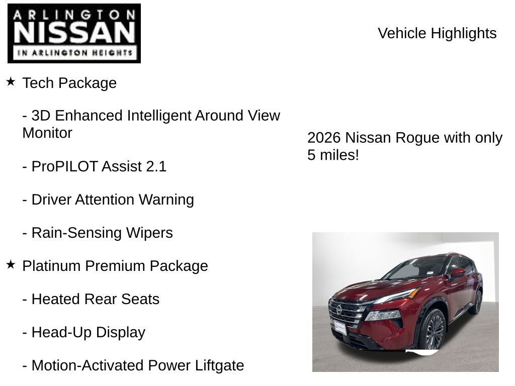 New 2026 Nissan Rogue Platinum w/ Tech Package AWD/4WD image 8