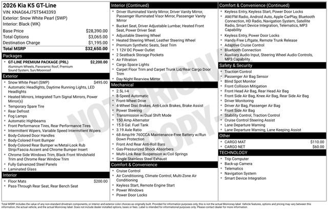 New 2026 Kia K5 GT-Line w/ GT-Line Premium Package image 30
